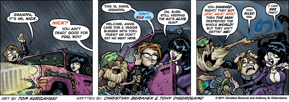 Post Apocalyptic Nick:  What’s So Funny Bout Peace, Love and Shotguns?