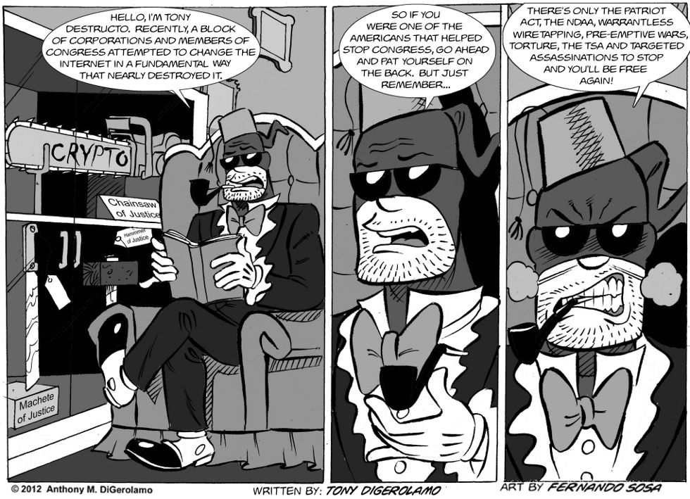 Tony Destructo:  One Down…